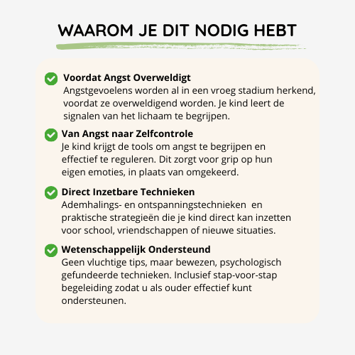 Resultaten met Werkboek: Van Angst naar Zelfvertrouwen (6-11 jaar) + oudergids – Mental Nest