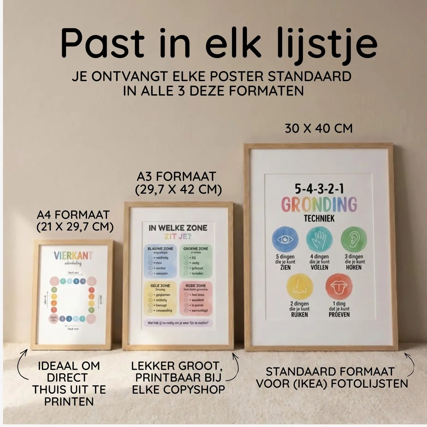 Posterdesigns uit De Grote Gevoelens Poster Kit (20+ Designs) – Mental Nest