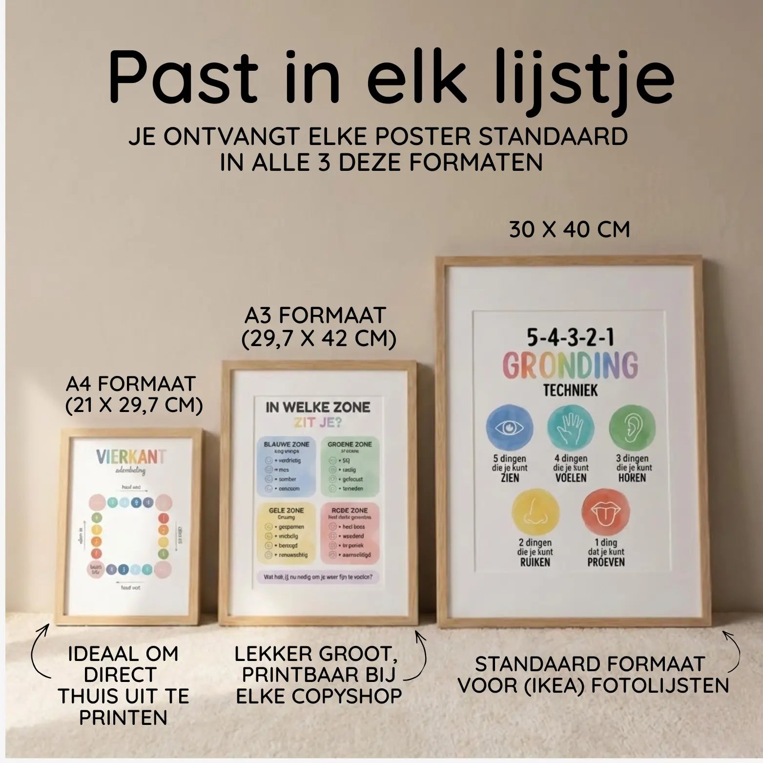 Posterdesigns uit De Grote Gevoelens Poster Kit (20+ Designs) – Mental Nest