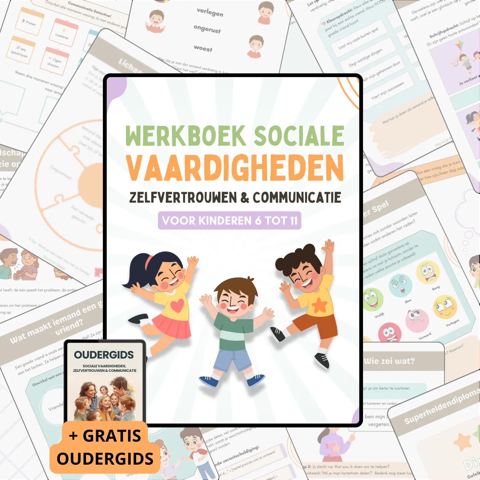 Werkboek: Sociale Vaardigheden (6-12 Jaar) + oudergids – Mental Nest