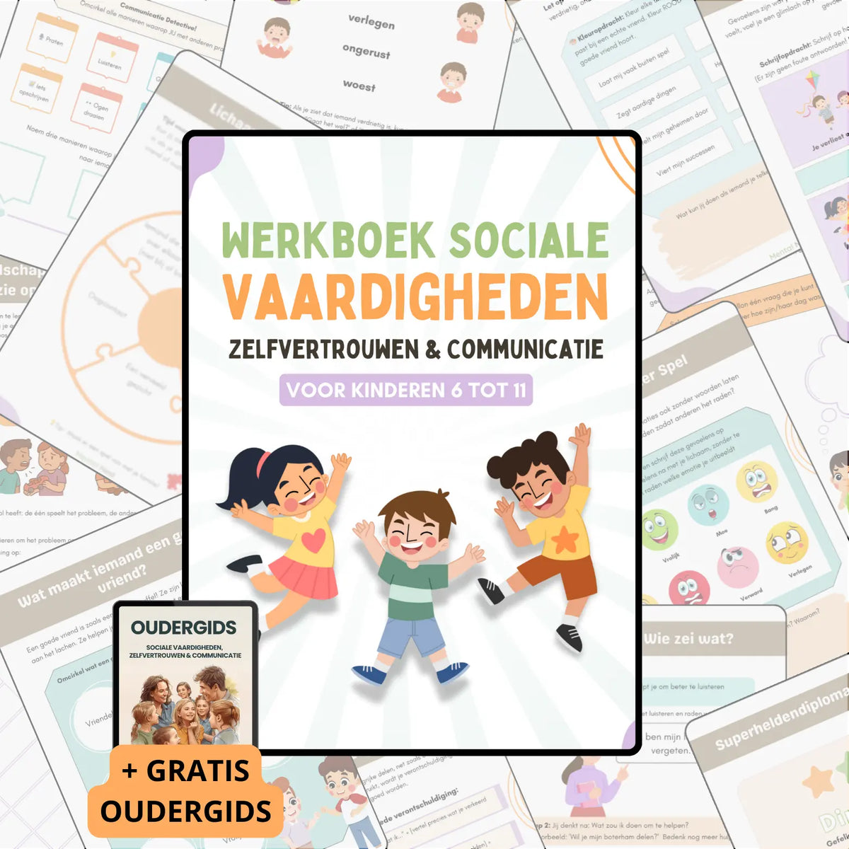 Werkboek: Sociale Vaardigheden (6-12 Jaar) + oudergids – Mental Nest