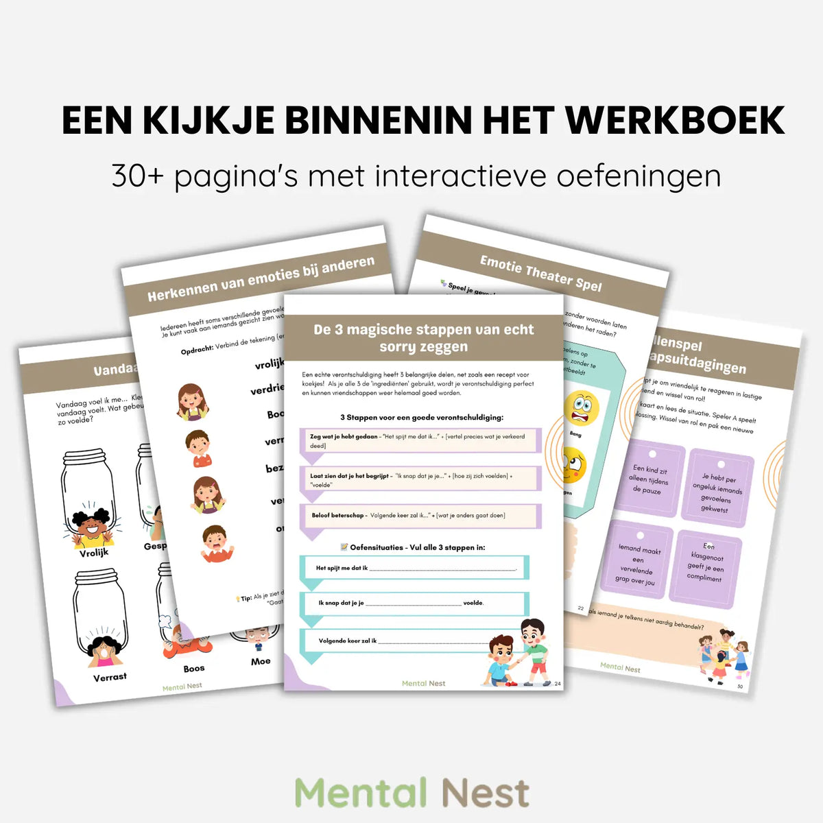 Voordelen van Werkboek: Sociale Vaardigheden (6-12 Jaar) + oudergids voor kinderen en ouders – Mental Nest