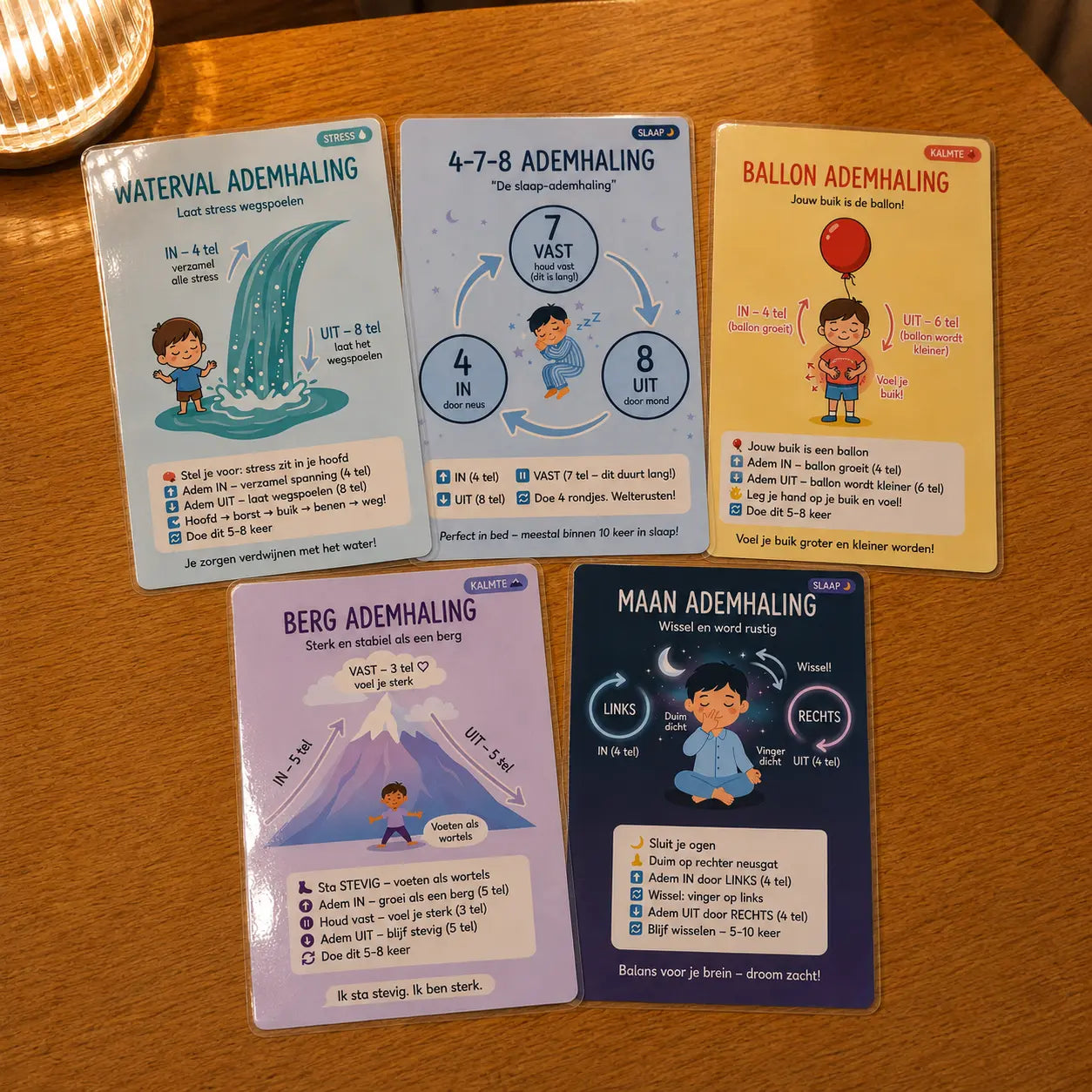 Digitale ademkaarten – 20 ademtechnieken voor kinderen van 6 tot 11 jaar