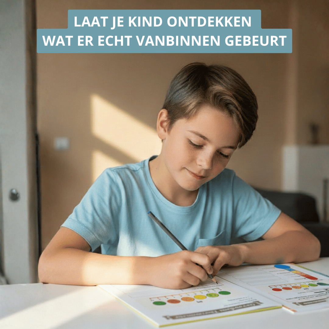 Kind vult werkblad emoties in van Mental Nest