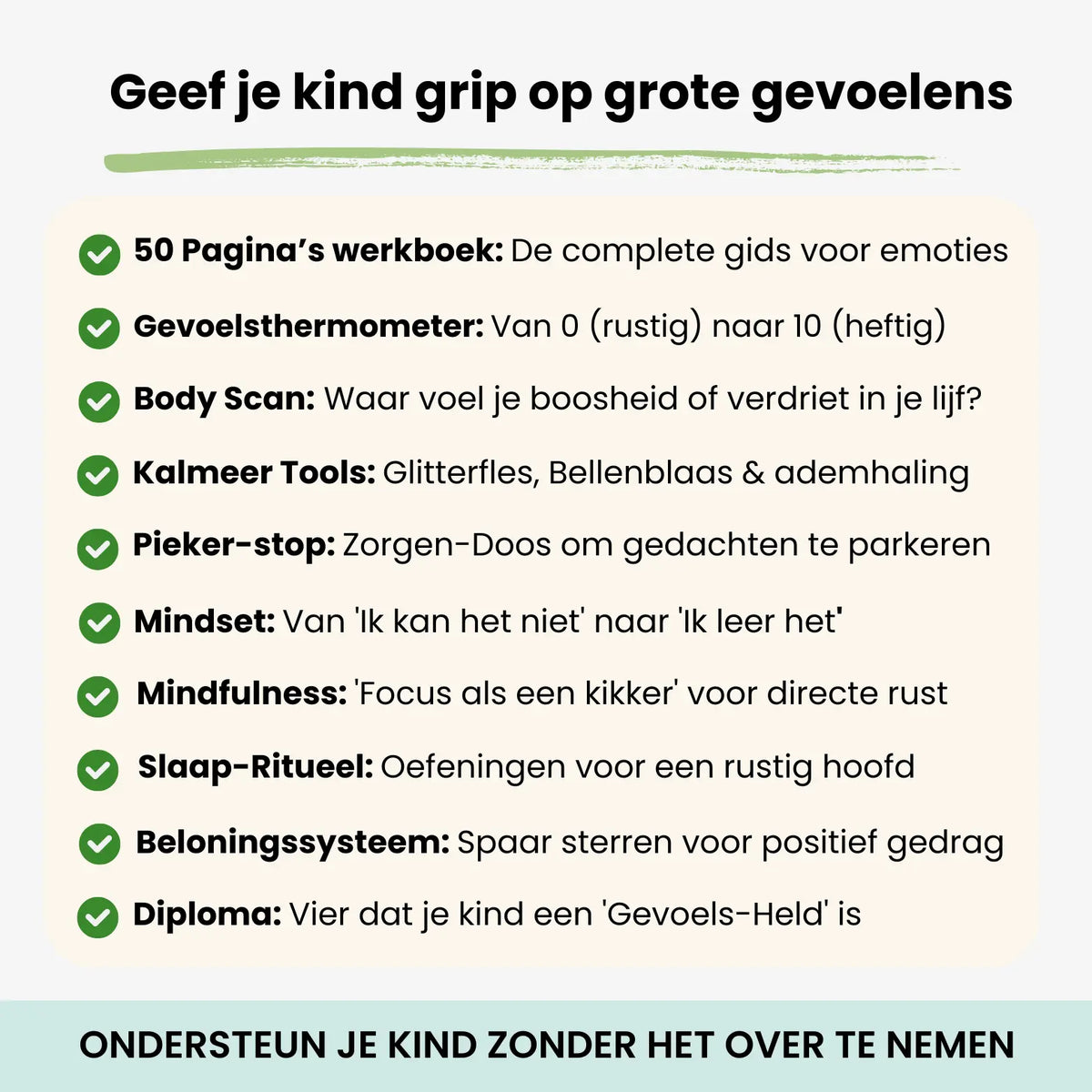 Werkboek voor grote gevoelens voor kinderen, met vaardigheden voor emotionele groei.